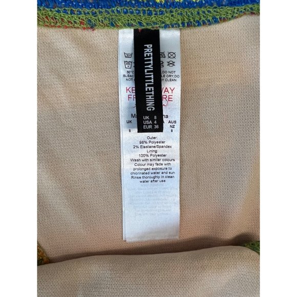 Prettylittlething Multi Stripe Halterneck Bikini crochet knit 4 - Picture 13 of 13